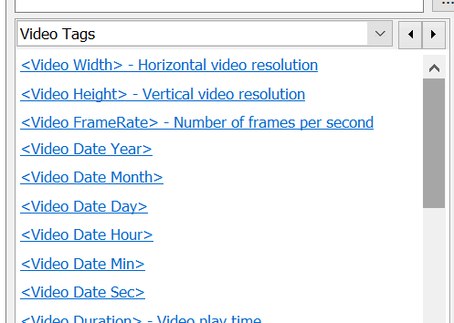 Video date and time tags