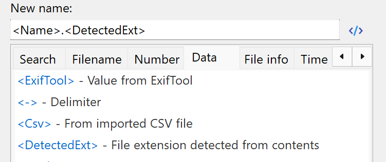 Detect based on file content and add correct filename extension