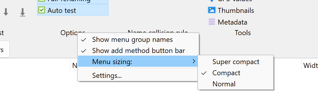Quickly change UI settings with right click menu