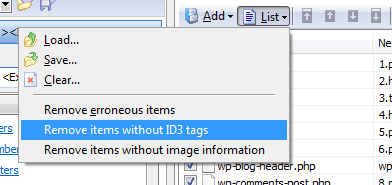 Remove non ID3 and Image files
