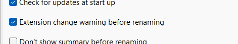 Setting: Warn on extension change