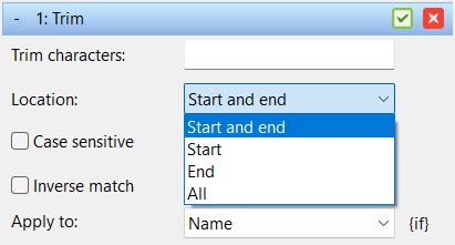 Trim options for Trim method