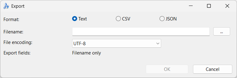 Export Text