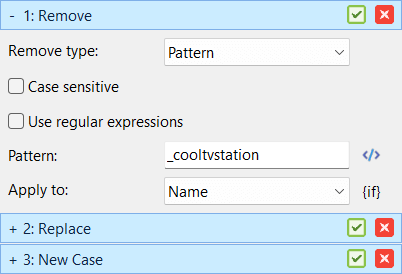 Screenshot showing how to clean filenames of downloaded files, step 1