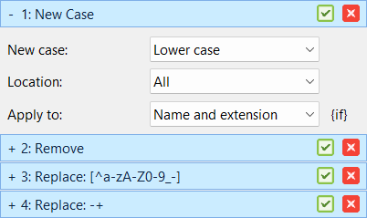 Screenshot showing how to clean filenames for use on the web, step 1