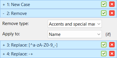 Screenshot showing how to clean filenames for use on the web, step 2