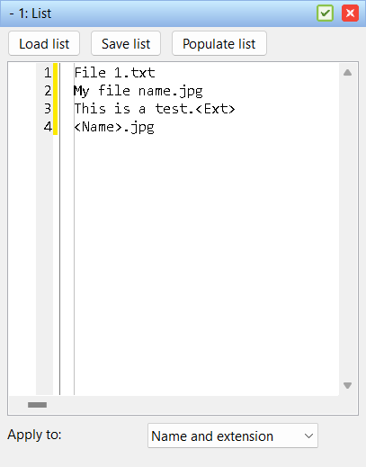 Batch method List