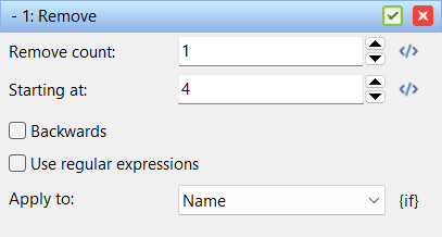 Batch method Remove