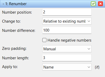 Batch method Renumber