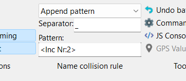 Name collision rule Append pattern