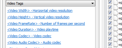 Video tags